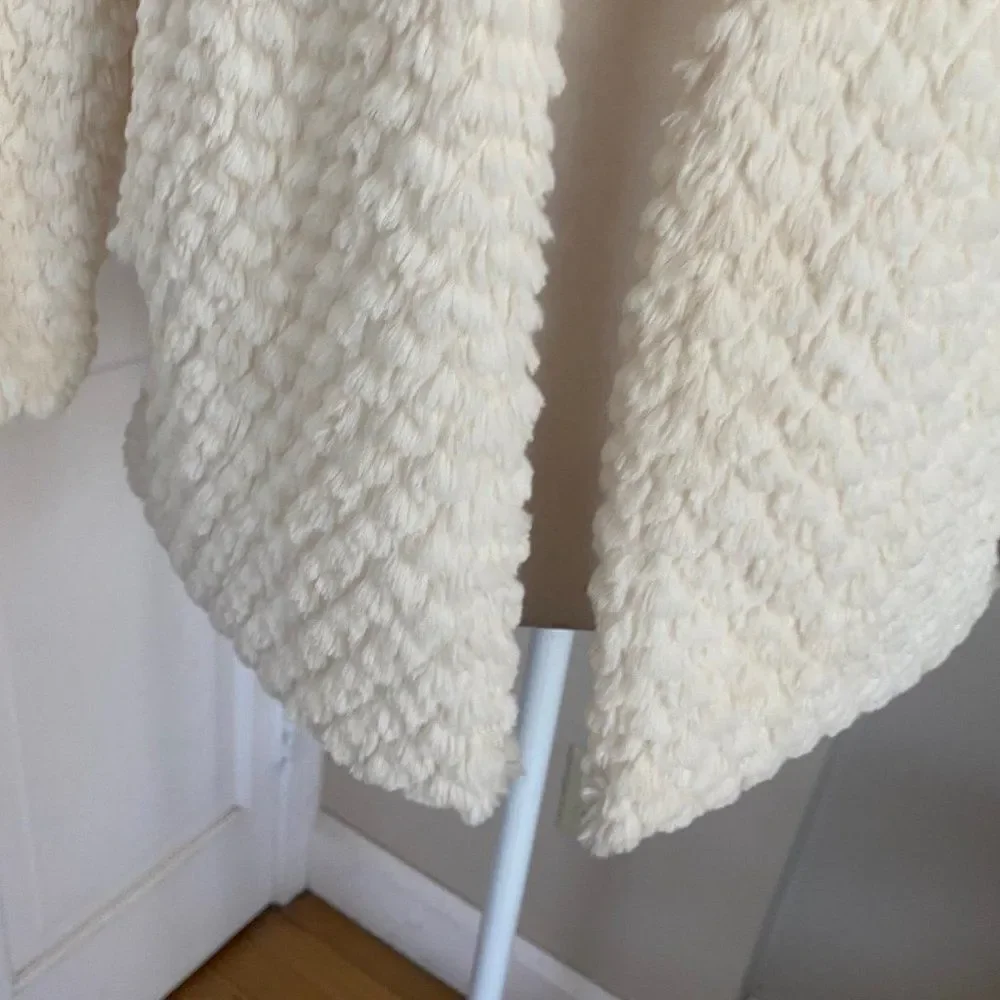 Me Jane White Faux Fur Jacket